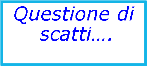 Casella di testo: Questione di scatti.